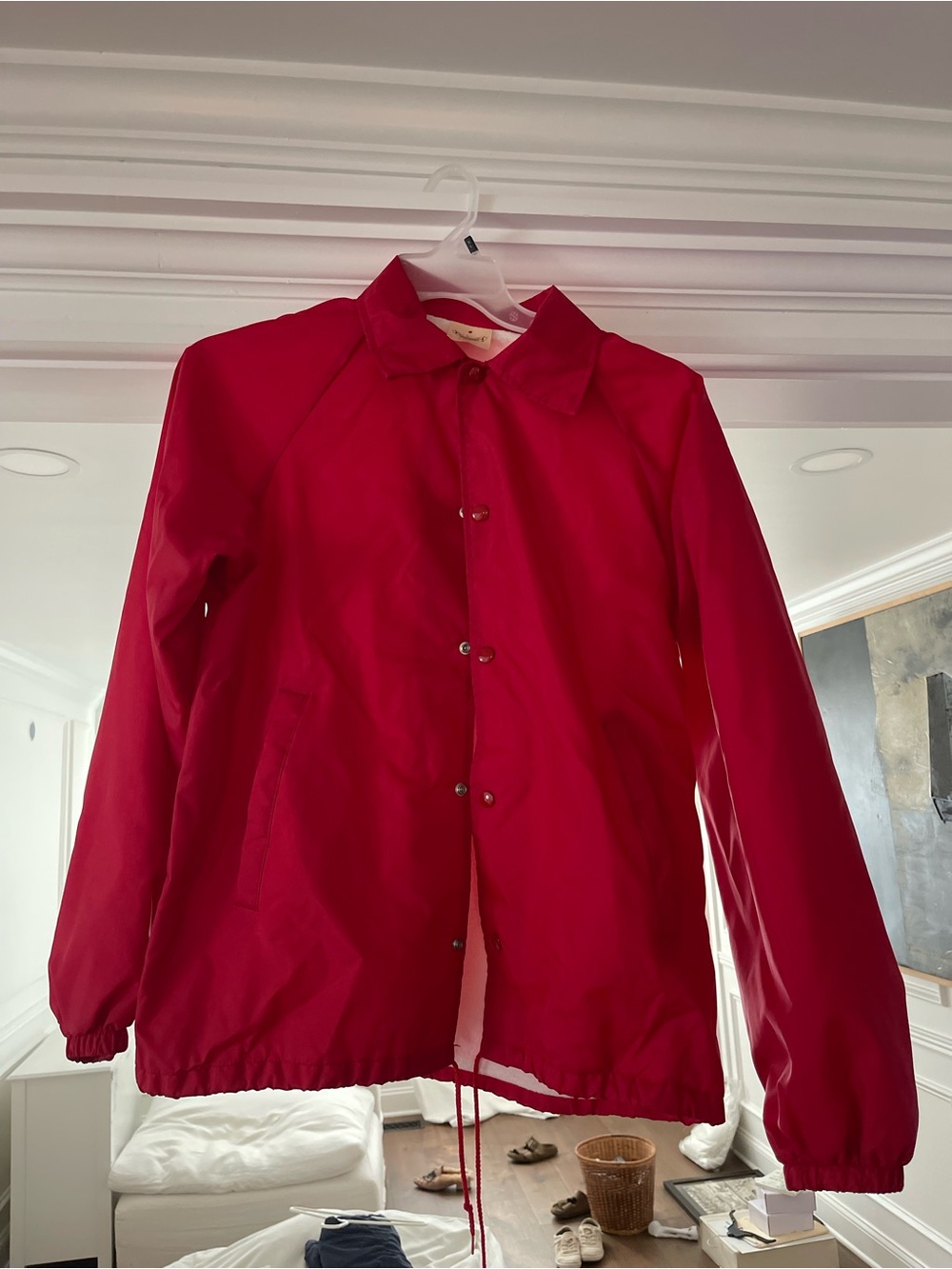 Vintage Alabama Crimson Tide Bright Red Button-Up Windbreaker Jacket